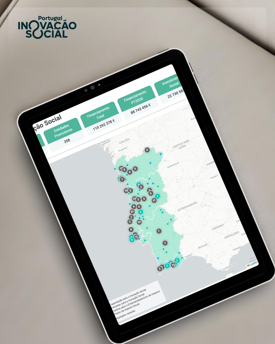Mapa Interativo dos Projetos de Inovação Social 2030
